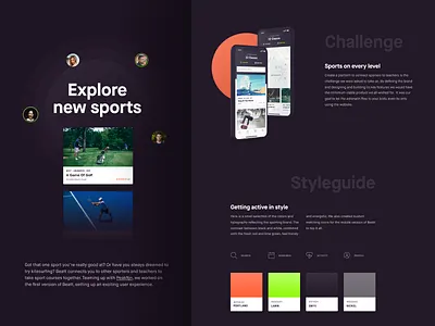 Beatt Casestudy app black cards casestudy dark design fitness icon logo sports ui ux
