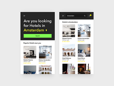 Hotel Booking - Daily UI challenge 067 android booking dailyui hotel interface material design minimal travel trending ui