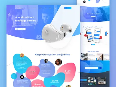 Waverly Labs Early Draft animation blog homepage interface landing page minimal news numbers statistics tech ui web