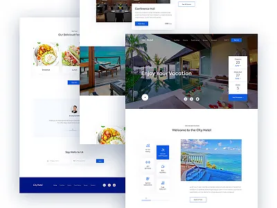 Hotel Booking Website agency booking hotel reservation resort restaurant tourism travel ui ux vacation webdesign