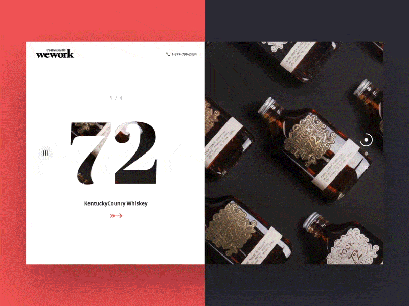 Wework Creative intro animation animation creative design digital interaction mockup orange ui ux web web design wework