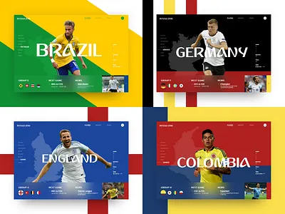 Russia World Cup - Groups E to H 2018 alemania brazil colombia cup futbol inglaterra mundial russia slider soccer world