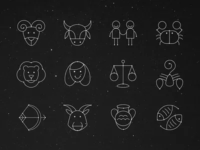 Horoscope Icon Set aries astrology capricorn daily gemini illustration leo libra pisces prediction sagittarius scorpio sign signs space star stars taurus virgo zodiac
