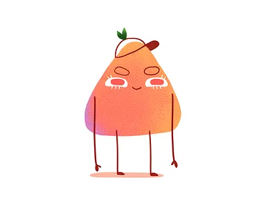 Dream big 🍑 character design effects face geometric grain oprimism peach shape triangle