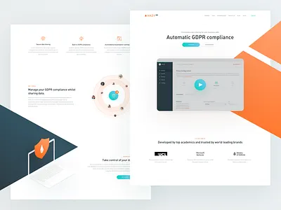 Hazy Landing hazy homepage landing orange ui ux web website