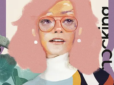 New Face art collage color cover face illustration painting portrait poster vector