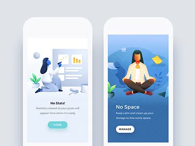 Illustration Pack - Vol 03 - Usage Examples android artwork design empty state error state illustration iphone mobile sketch app ui kit user interface website