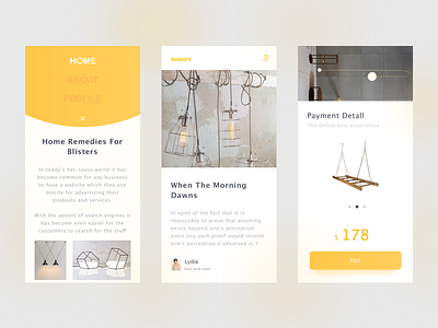 Design for soeurs app design light shop ui