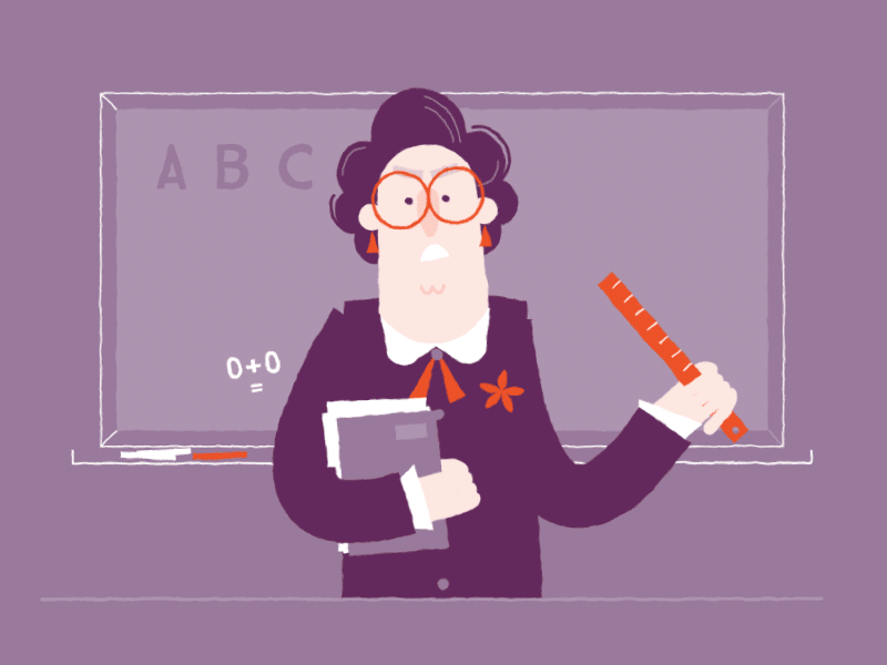 Funny character animation animation blue bretagne character gif motion motion graphics pink purple red