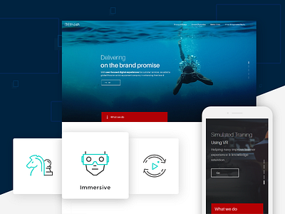 Website Redesign for AR, VR & Experience Design Company augmented reality icons immersive experience strategy ui ux vr web design
