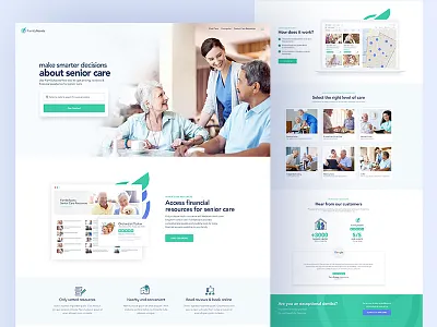 FamilyAssets: Website Design care clean families finance healthcare home homepage insurance senior care ui ux uikreative uiux designer website