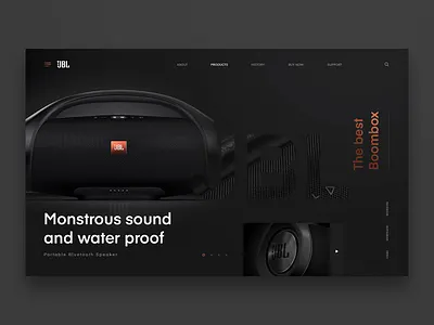 JBL - Concept design boombox design jbl speaker ui ux web