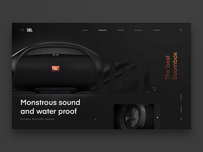 JBL - Concept design boombox design jbl speaker ui ux web