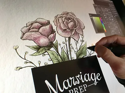 Marriage Prep - Booklet Cover art book cover cintiq design digital painting graphic design illustration painting vintage wacom