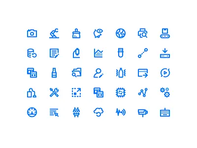 Icon set Industry 4.0 icon set icons illustrator pixel perfect ui vector