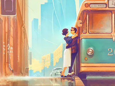 Illustration for music album II album art illustration love music retro art