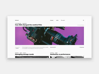 Tech Blog blog interface landing layout minimal ui ui design ux web web design website