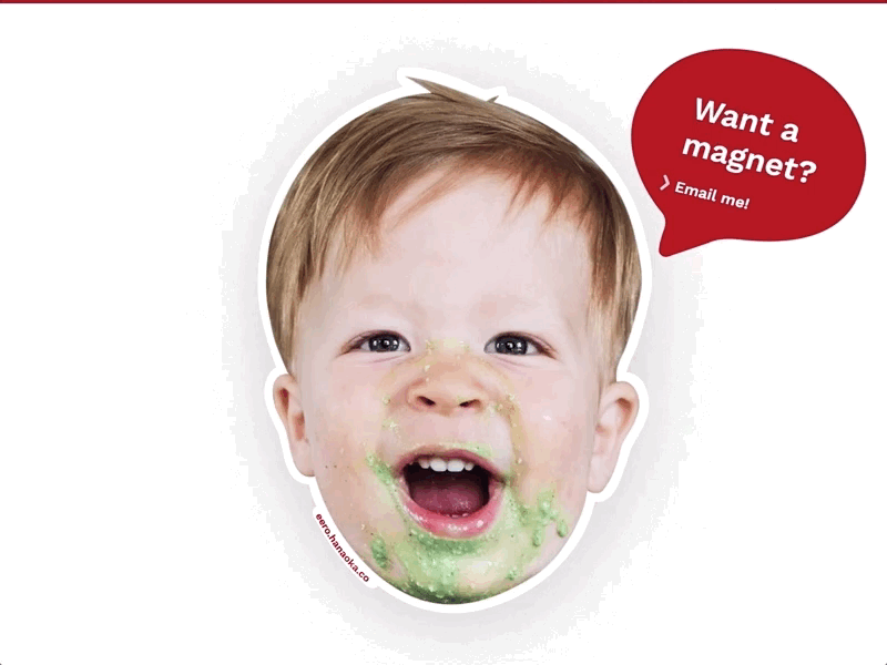 EeroHead Magnet animation figma isometric loop magnet sticker web design