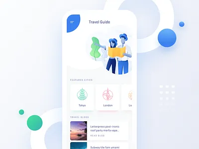 Travel Guide app city flat guide illustration london tourism travel ui design
