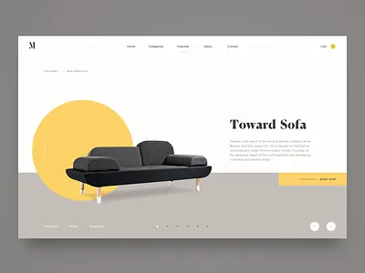 M. Interiors e commerce grid inspiration interior design minimalism modern ui ux web