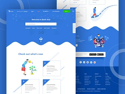 Bank Asia Home Page bank clean fun home minimal money search simple ui ux