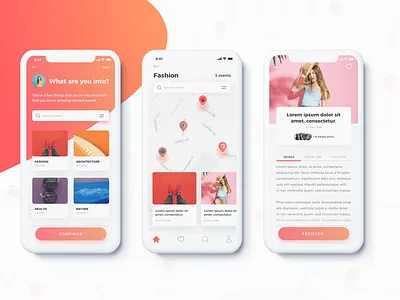 Nearby Events & Meetups Management App app cards clean discovery events finder ios iphone management map meetup