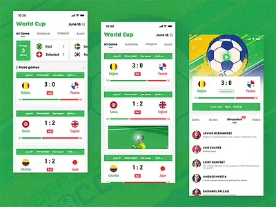 World Cup football games green interface ps sports ui