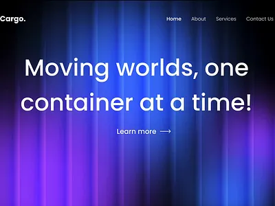 "Cargo: Moving Worlds" - Animated Hero Section animation hero section portfolio work ui uidesign web animation website