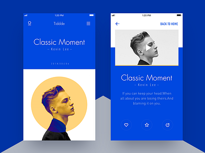 Blue app blue detail magazine tencent ui ux vedio yellow