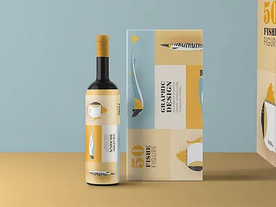 Geometric graphic design - Fish modeling design 7 card collocation design fish fresh graphic icon illustrations image