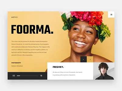 Artici. brown explore fashion landing minimal product web webdesign white yellow