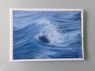 Overlap ocean pastels soft pastels traditional art waves