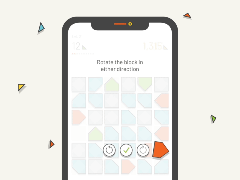 Cutting Corners - Mobile Game (Part #2) corners cut cutting game game design interaction mobile game motion toy ui ux