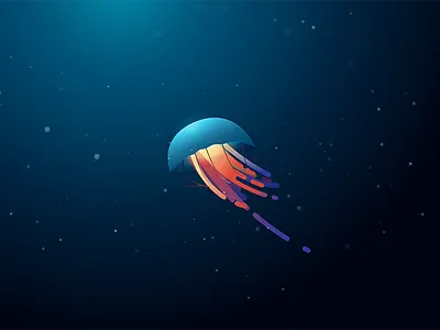 Random Jelly Fish illustration jellyfish minimal underwater