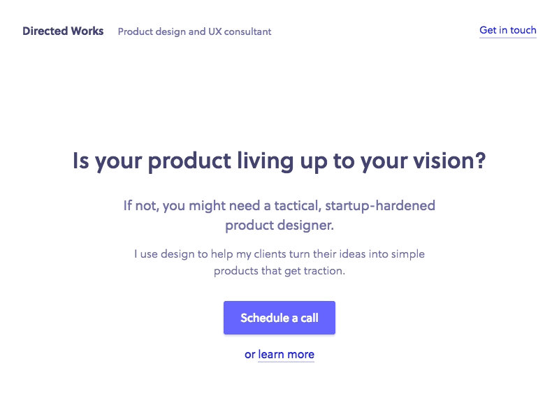 Directed Works portfolio site web