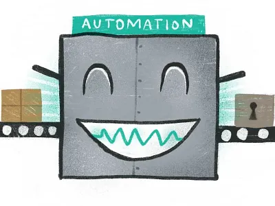 Devops Automation automation devops illustration ipad procreate robot