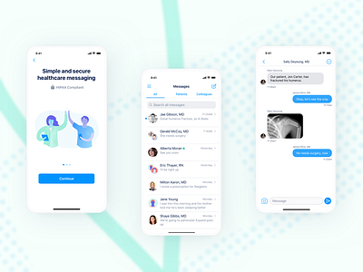 OhMD for iOS chat doctor healthcare illustration ios ios app iphone messenger