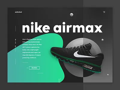 ochcinci - sneakers & co casual shopping e commerce ecommerce landing page modern nike online shop shoes sneakers ui design web design