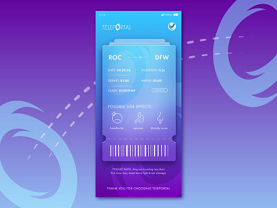 Portal app design future humor interface portal travel ui vector