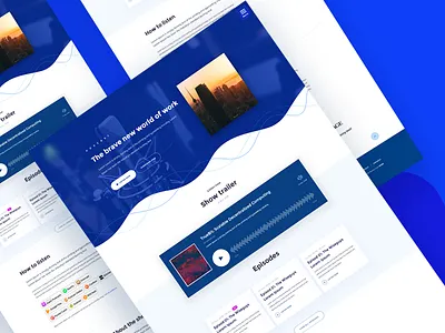 Podcast Home page apple podcast design podcast episode listen podcast movie music player podcast podcast landing page podcast show university podcast