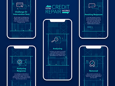Credit Repair app construction credit illustration mobile people repair ui ux