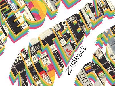 The Canvas People, Zigtebra & The Radio Broadcast - Show Poster concert poster typography vhs