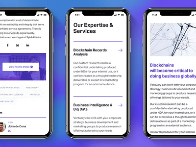 Ventuary – Mobile Layout app bitcoin blockchain crypto ethereum ico iphone landing mining mobile token tracker