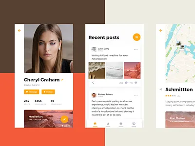 Rodman UI Kit: Custom Color Scheme android app card color concept ios kit mobile profile ui kit ux