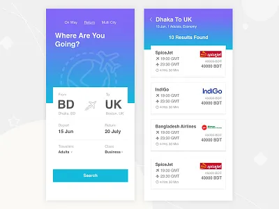 Flight App UI Design airplane dribbble flight flightapp ui ux