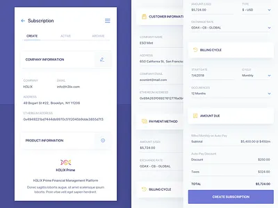 Subscriptions UI V1 - Mobile crypto dashboard design ethereum ios iphone iphone x product product design ui ux web design