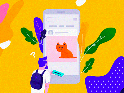 Constructing user interface cat interaction lines motion motion graphics shapes ui design ui motion ux motion