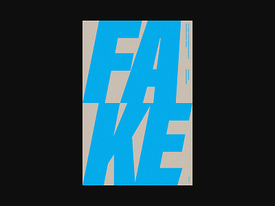 Fake custom type graphic design poster poster design posters print design swiss type typographic typography xtian