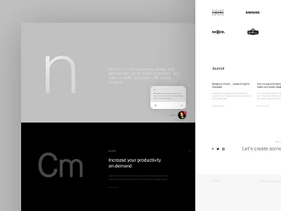 Naum agency black and white brand identity creative graphic studio minimalist rebrand simple studio ui ux website