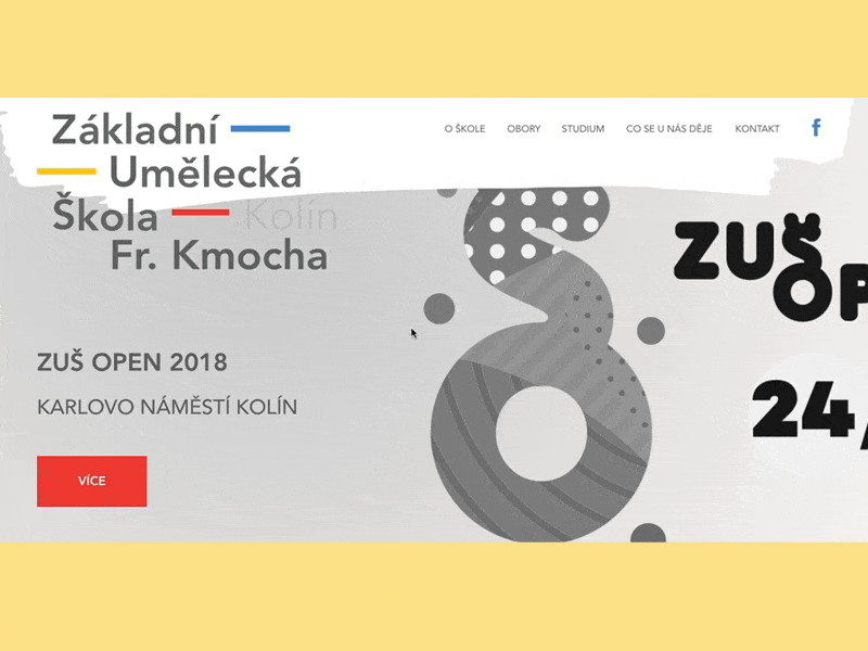 ZUŠ website responsive school ui ux webdesign webdesigner webdevelopment website